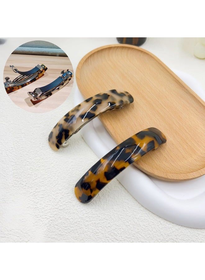 AITELEI 6pcs gold barrettes for women Metal Flat Hair Clips Tortoise Retro French Clips Gold Hair Barrettes Snap Hair Clips for Women Lady - Image 5