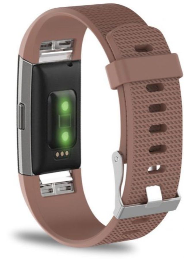 NIBEMINENT Resin Replacement Sport Band For Fitbit Charge 2 Brown - Image 2
