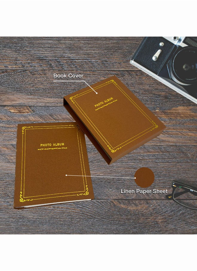 Decorhills Decorhills Photo Album Scrapbook with Slip-in Cover, Premium 400 Photo Organizer for Family, Weddings, Travel, and Special Memories, 8 Slots x 50 Pages, 4x6 Inch Photos, Brown  - Image 3
