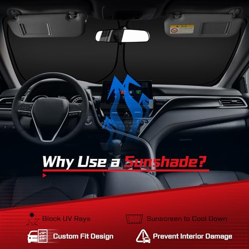 ARISMOTOR Windshield Sun Shade for Hyun-dai Palisade 2020-2025 2026, Custom Fit Foldable Front Window Sunshade Sun Visor Protector, Block UV Rays Keep Your Car Cooler - Image 3