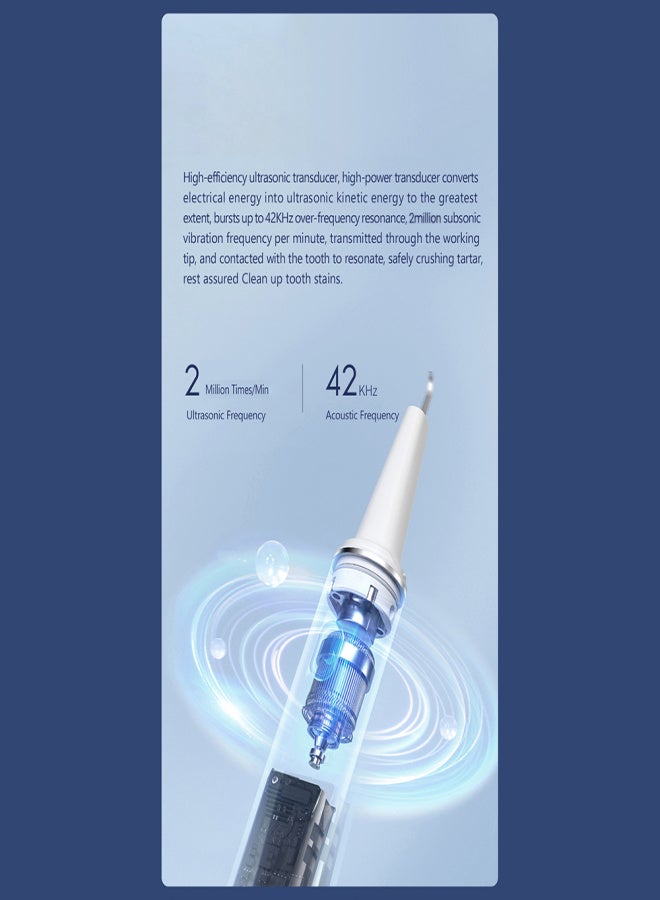 Sunuo Visual Ultrasonic Dental Scaler IPX7 Waterproof Dental Calculus Remover w/3 Modes/5MP HD Mini Camera/LED Auxiliary Light/Auto-off Protection Portable Rechargeable Household Tartar Scraper - Image 4