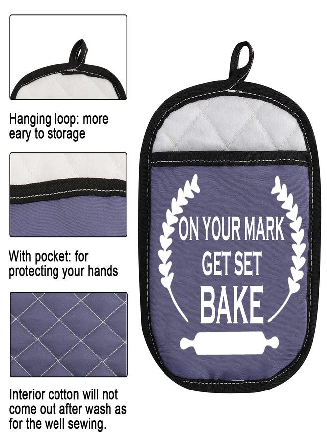 حامل أواني فرن مستوحى من برنامج WCGXKO Baking Show مزود بجيب، من ماركة Get Set Bake (Get Set Bake bl) - Image 3