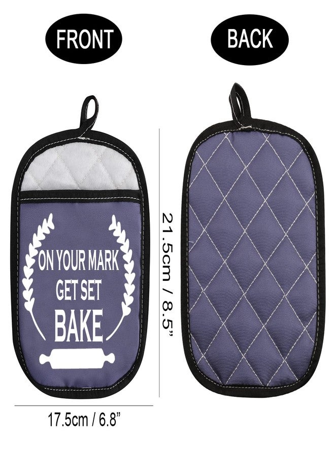 حامل أواني فرن مستوحى من برنامج WCGXKO Baking Show مزود بجيب، من ماركة Get Set Bake (Get Set Bake bl) - Image 2