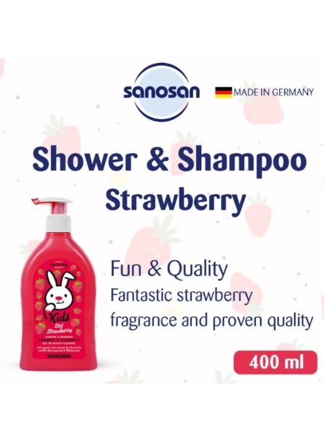 sanosan Kids Shower & Shampoo Strawberry - 400ML - Image 4