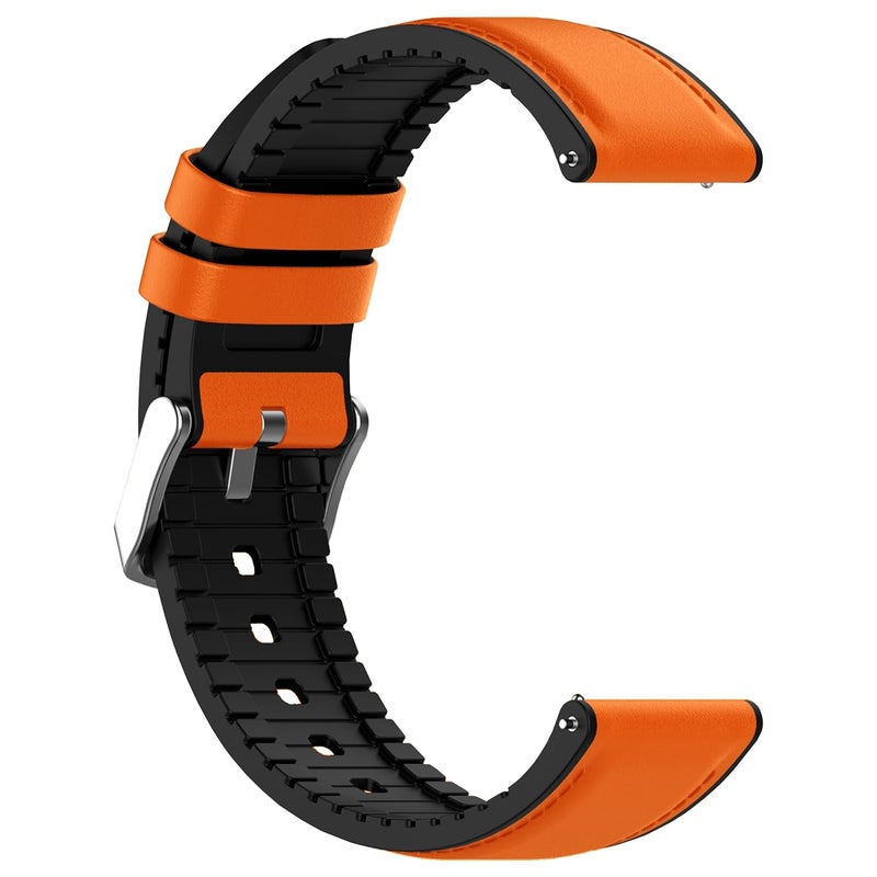 ACM حزام ساعة جلد سيليكون 22 مم متوافق مع ساعة Noise Noisefit Halo Plus الذكية حزام فاخر - Image 2