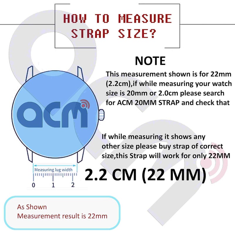 ACM حزام ساعة جلد سيليكون 22 مم متوافق مع ساعة Noise Noisefit Halo Plus الذكية حزام فاخر - Image 5