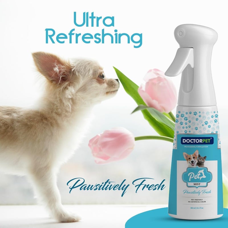 DoctorPet Pawsitively Fresh Pet Mist Continuous Spray  - Pet Friendly Mist - Odor Control Cologne for Cats & Dogs - Grooming Spray for All Breeds 100ml - Image 3