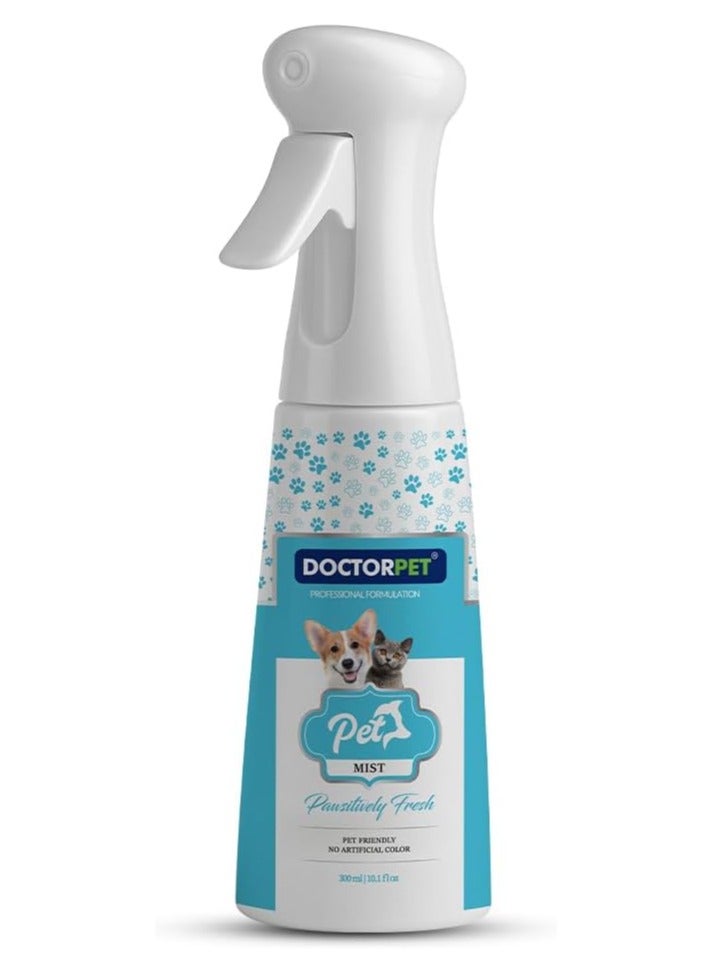 DoctorPet Pawsitively Fresh Pet Mist Continuous Spray  - Pet Friendly Mist - Odor Control Cologne for Cats & Dogs - Grooming Spray for All Breeds 100ml - Image 1
