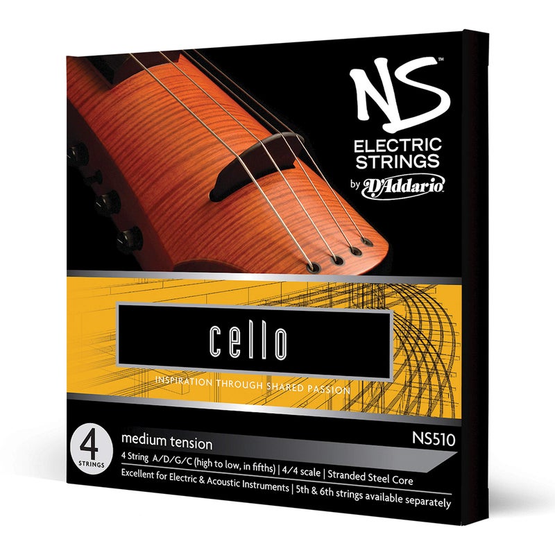 D'Addario D'Addario NS Electric Cello String Set, 4/4 Scale, Medium Tension  - Image 1