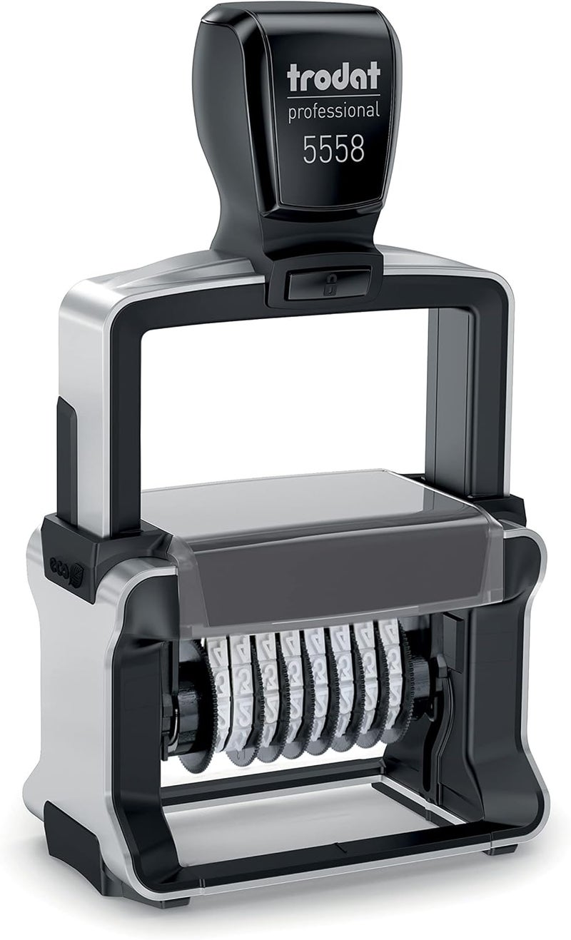 Trodat 5558 Professional Number Stamp with 8 Ribbons, 5 mm Writing Height - Image 1