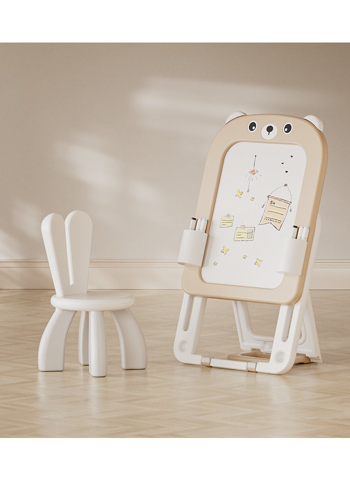 OLUDENIZ Kids Foldable Drawing Board with Bunny Chair – Adjustable Height & Multifunctional Whiteboard for Ages 3-10"  - Image 4