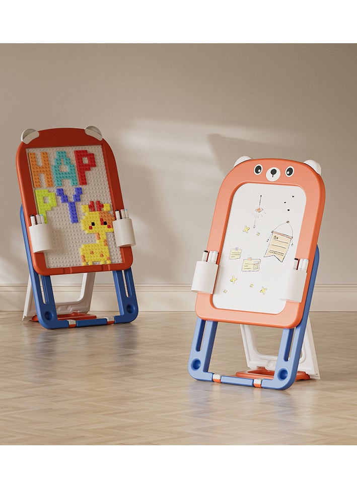 OLUDENIZ Kids Foldable Drawing Board with Bunny Chair – Adjustable Height & Multifunctional Whiteboard for Ages 3-10"  - Image 2