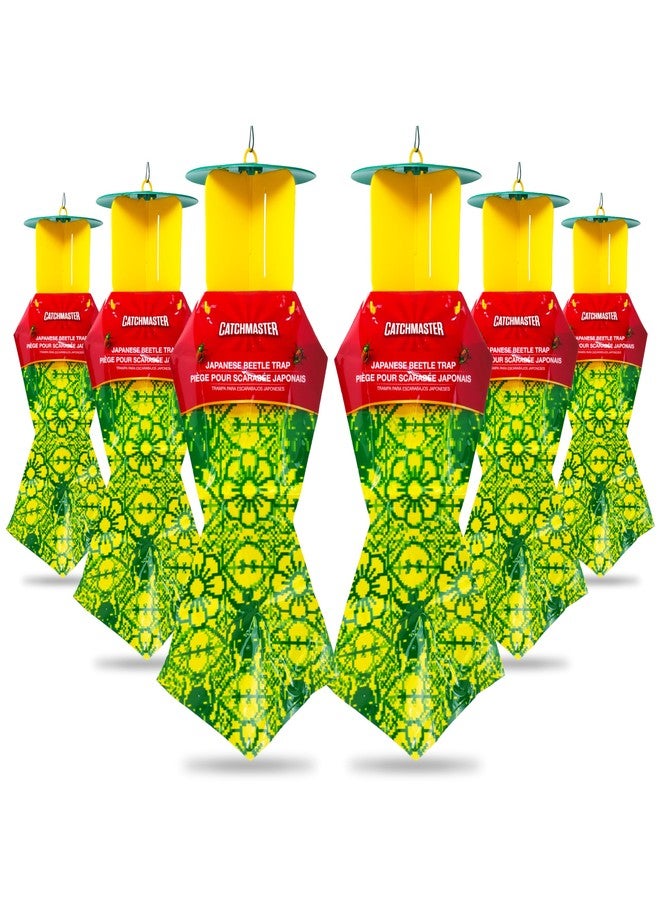 Catchmaster Japanese Beetle Traps Outdoor 3PK, Flying Insect Trap Bag with Lid & Dual Pheromone Food Lure, Hanging Bug Catcher Pest Control for Backyard & Garden, Plants, Trees, Vegetables & Flowers - Image 1