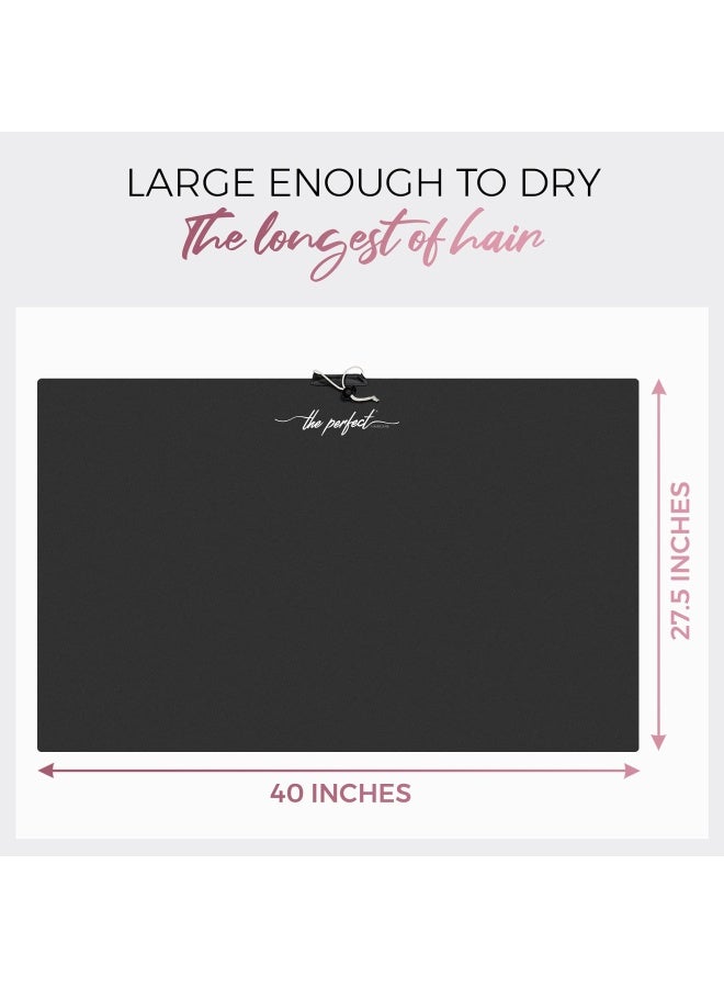THE PERFECT HAIRCARE Microfiber Hair Towel Wrap for Women  Gift and Travel  Smooth like Silk  Curly Wavy Straight Hair Girls  Plopping Essential  AntiFrizz Fast Drying Works Better than a TShirt  - Image 3