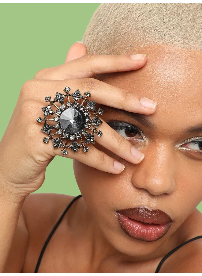 SOHI Party Artificial Cocktail Ring Jewellery