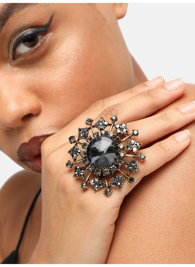 SOHI Party Artificial Cocktail Ring Jewellery
