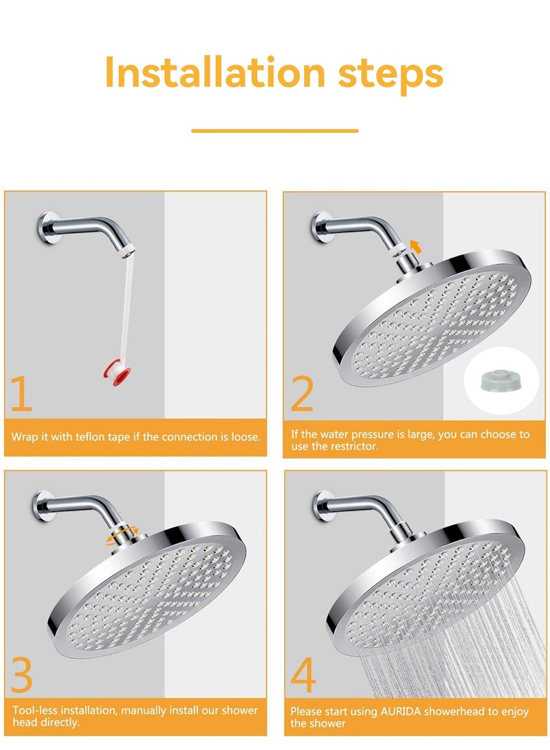 LEOKOR Luxury Modern Chrome Look High Pressure Shower Head Adjustable Shower Heads - Image 5