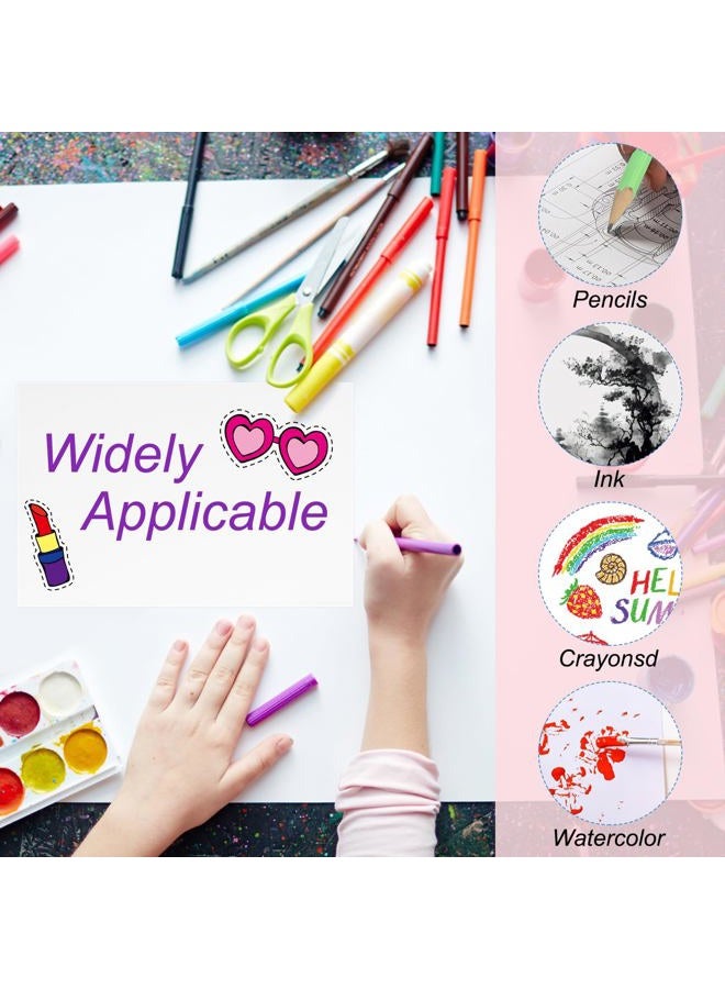 PATIKIL 30 Sets Pure Cotton Watercolor Cards 140lb/300 GSM Postcards Rounded Corners with Envelopes for Art Painting Creative Thank Notes, 4x6 Inch Foldable Size - Image 4