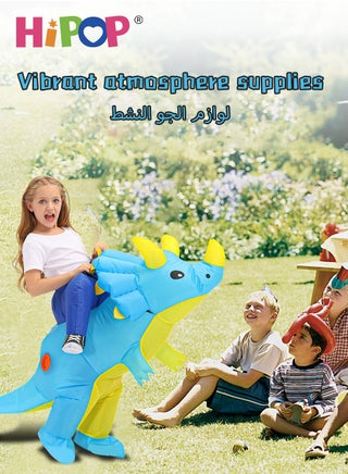Inflatable Dinosaur Doll Costumes with Tape Inflator,120-140cm Height,Dinosaur Toys,Inflatable Dinosaur Cosplay Costumes（M) - view 3