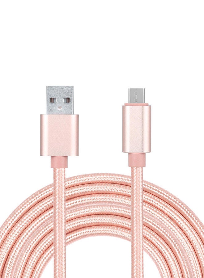 نيبمينينت كابل شحن وبيانات يو إس بي 3متر الوردي الذهبي