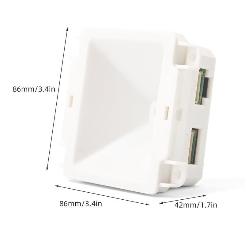 Barcode Scanner Module: White, High Performance Decoding Chip, Cmos Image Scanning Technology - Durable Pc & Tempered Glass Build Qr Code Scanner For Elevator, Community Access Management & Industry S - Image 2