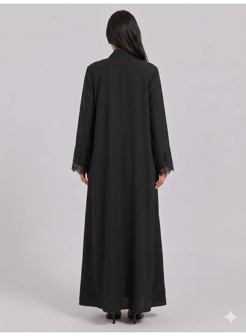 عباءات ريم Women's Lace Abaya with Matching Sheila