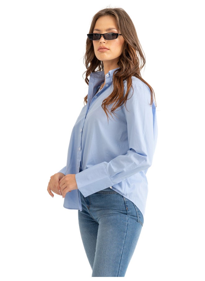ASTK Back Pleated Regular Plain Shirt  - Image 1