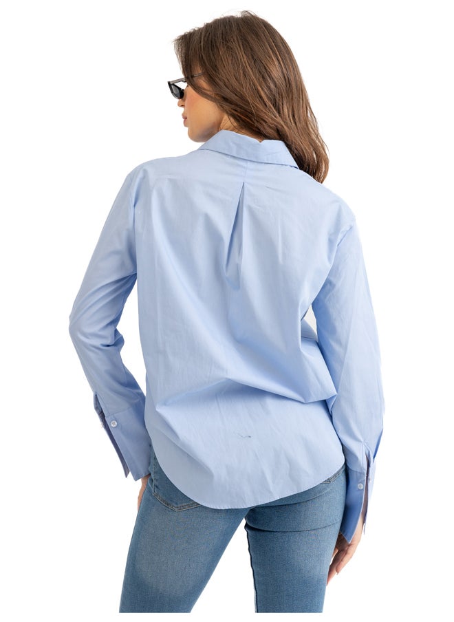 ASTK Back Pleated Regular Plain Shirt  - Image 2