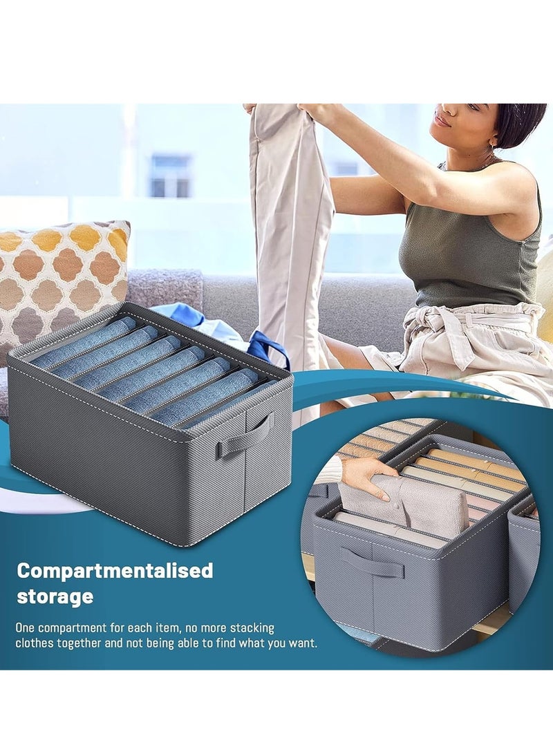 DUNISO 3 Pack Large Wardrobe Clothes Organizer, Closet Organizers and Storage, 22 Grids Foldable Drawer Dividers Organizers for Clothes Pants Shirts, Washable Clothing Bins Closet Storage Organizer  - Image 5