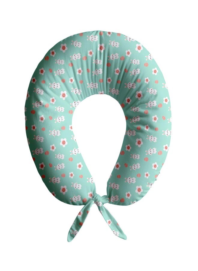 NEW COMERS® Baby Feeding Pillow with 100% Cotton Removable Cover | Breastfeeding Pillow | Nursing Pillow | (Sea Green) - Image 3