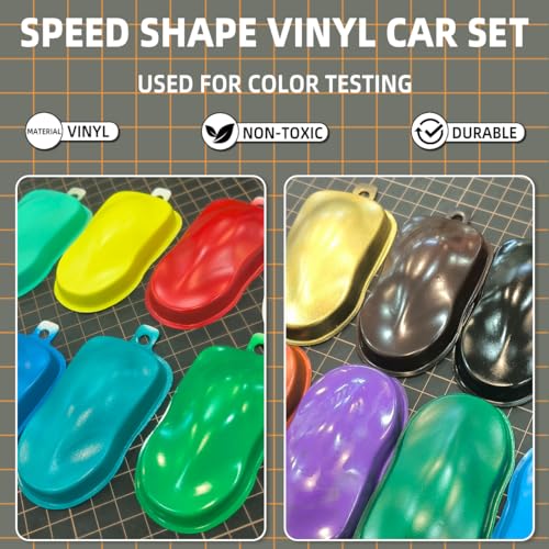 OPHIR 30pcs BlackWhite Speed Shape Vinyl Car Set Painting Speed Shape Model Car for Airbrush Color Testing Model Paint Test Hobby Crafts Project 2x35x05 Inch - Image 3