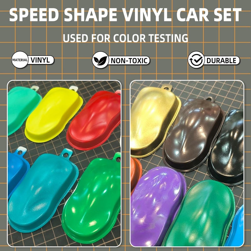 OPHIR 30pcs BlackWhite Speed Shape Vinyl Car Set Painting Speed Shape Model Car for Airbrush Color Testing Model Paint Test Hobby Crafts Project 2x35x05 Inch - Image 4