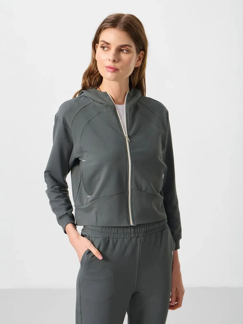 تومي لايف TOMMY Oversized Hooded Zip Sweatshirt And Pants Set