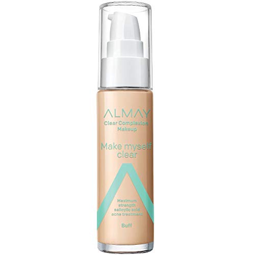 Almay Foundation Acne Face Makeup with Salicylic Acid Face Makeup with Skincare Ingredients Matte Finish Hypoallergenic Cruelty Free Dermatologist Tested Foundation 200 Buff 1 Oz