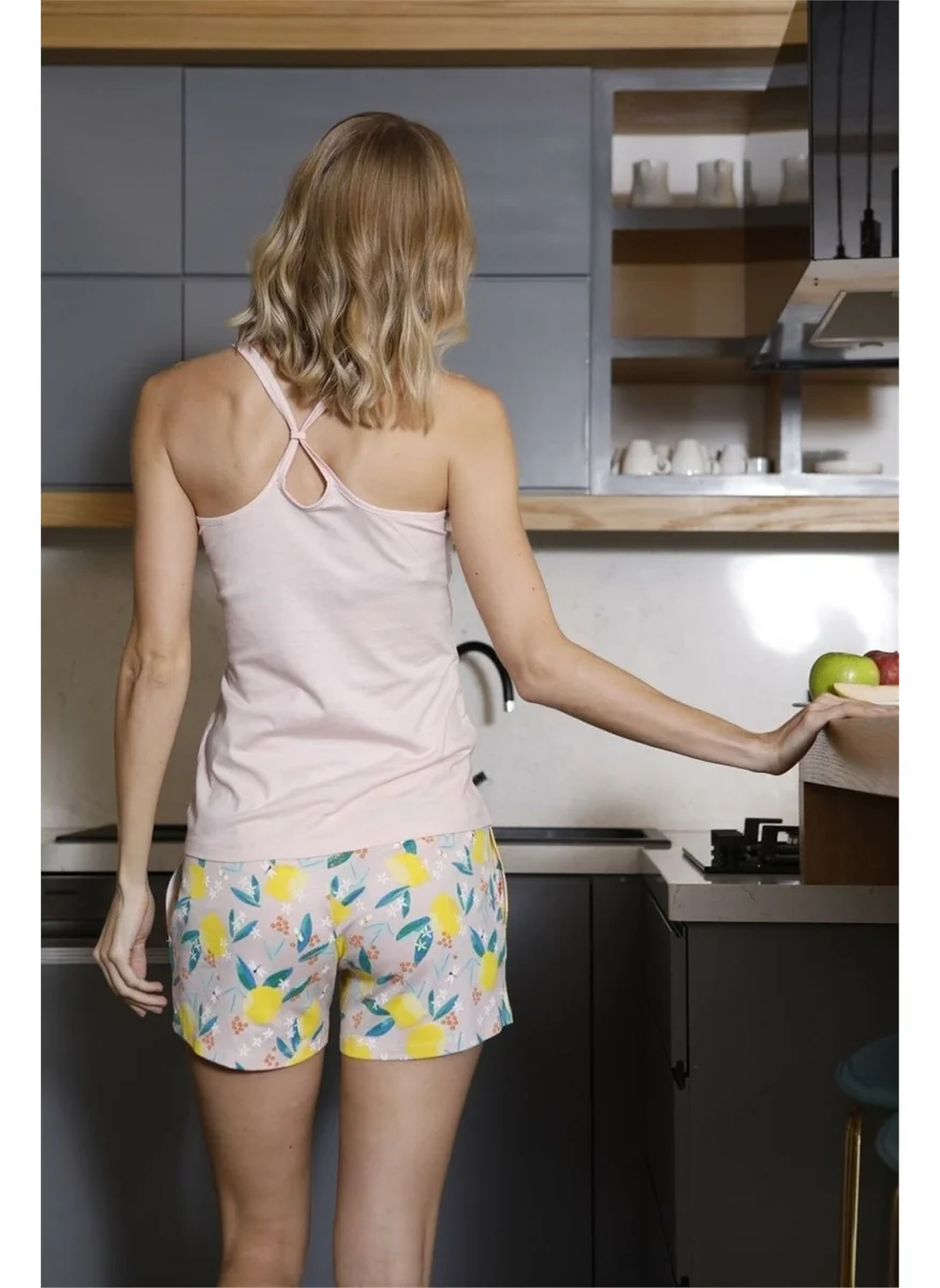 Monamise 20045 Women's Shorts Set-Pink