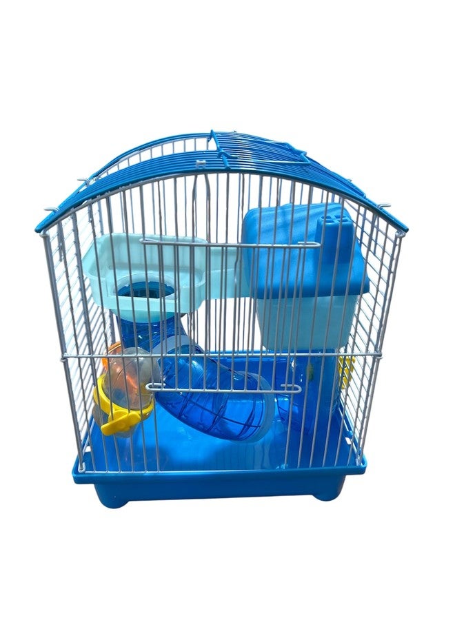 Gorilla pets قفص/بيت لعب للهامستر القزم/الجرذان/الفئران من غوريلا بيتز، مزود بكوب طعام وزجاجة ماء وعجلة تمرين مع قفص نفق (قد يختلف اللون). - Image 2