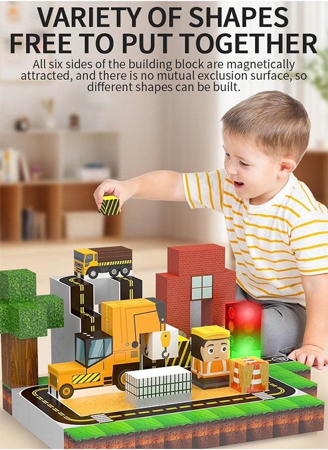 138PCS Blocks for Boys Girls Age 3-8 STEM Montessori Sensory Toys for Toddlers Gifts for 3+ Years Old Kids 2CM Building Cubes Must Haves Construction Toys (style 4)  - Image 3