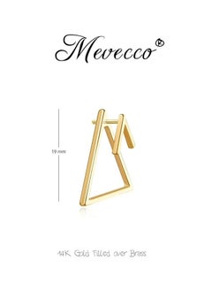 Mevecco Women Earrings Gold Stud 14K Gold Filled Small Simple Handmade Hypoallergenic Everyday Jewelry  - Image 1