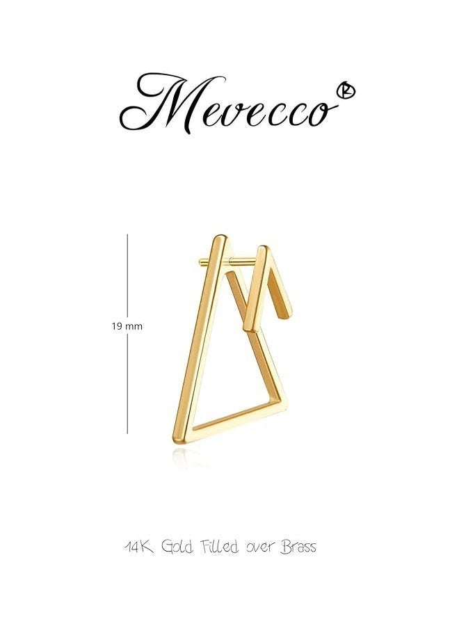 Mevecco Women Earrings Gold Stud 14K Gold Filled Small Simple Handmade Hypoallergenic Everyday Jewelry - Image 1