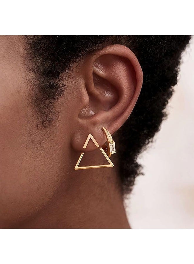 Mevecco Women Earrings Gold Stud 14K Gold Filled Small Simple Handmade Hypoallergenic Everyday Jewelry - Image 5
