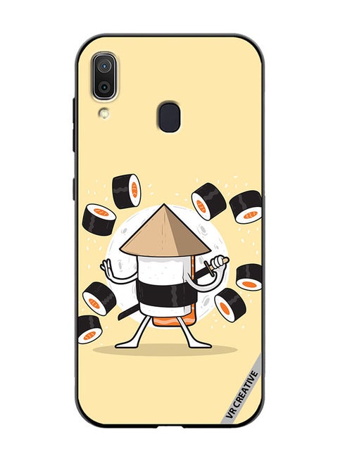 Protective Case Cover For Samsung Galaxy A30 Samurai Sushi Design Multicolour