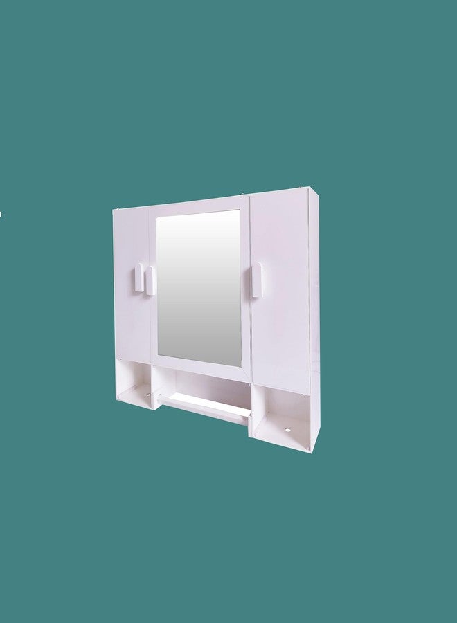 WINACO Monalisa Rich Look White Acrylic 18 x 4" x 14" Bathroom Cabinet Wall Mount Cosmetic & Cutlery Storage Organizer (White) - Image 1