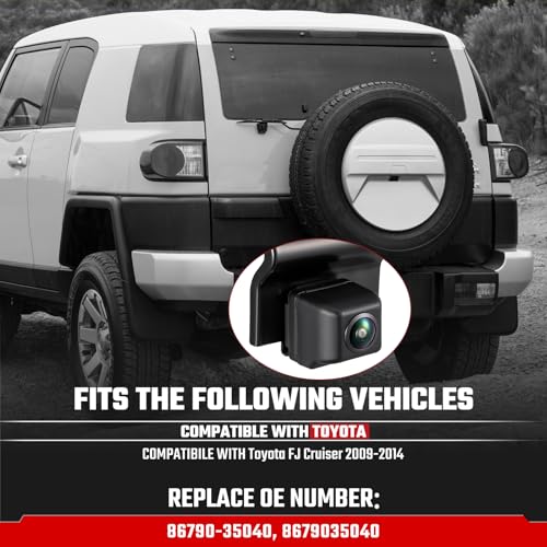 ISINSWIFT 8679035040 Backup Camera Rear View Camera Fit for Toyota FJ Cruiser 20092014 Parking Park Assist Camera Replaces 8679035040 - Image 3