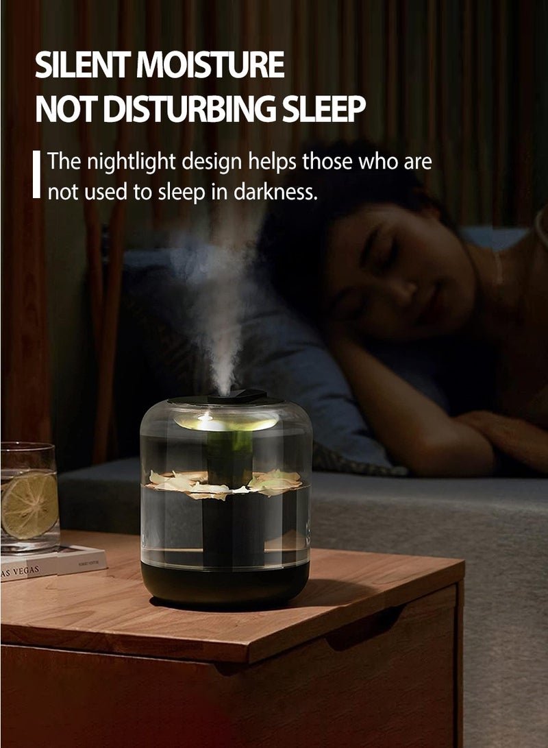 BEIRUI Flower Fruit Humidifier, 1L Bedroom Cool Mist Humidifier, Silent Ultrasonic Humidifier, USB Portable Humidifier with Night Light for Travel,Home,Bedroom,Office - Image 4