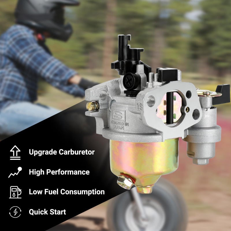 FVRITO Mini Bike Carburetor Exhaust Pipe Stage 2 Kit Compatible with Predator 212cc 196cc GX160 GX200 Engine Coleman CT200U BT200X Minibike KT196 Go Kart Baja Warrior Massimo MB200 Performance Parts - Image 2