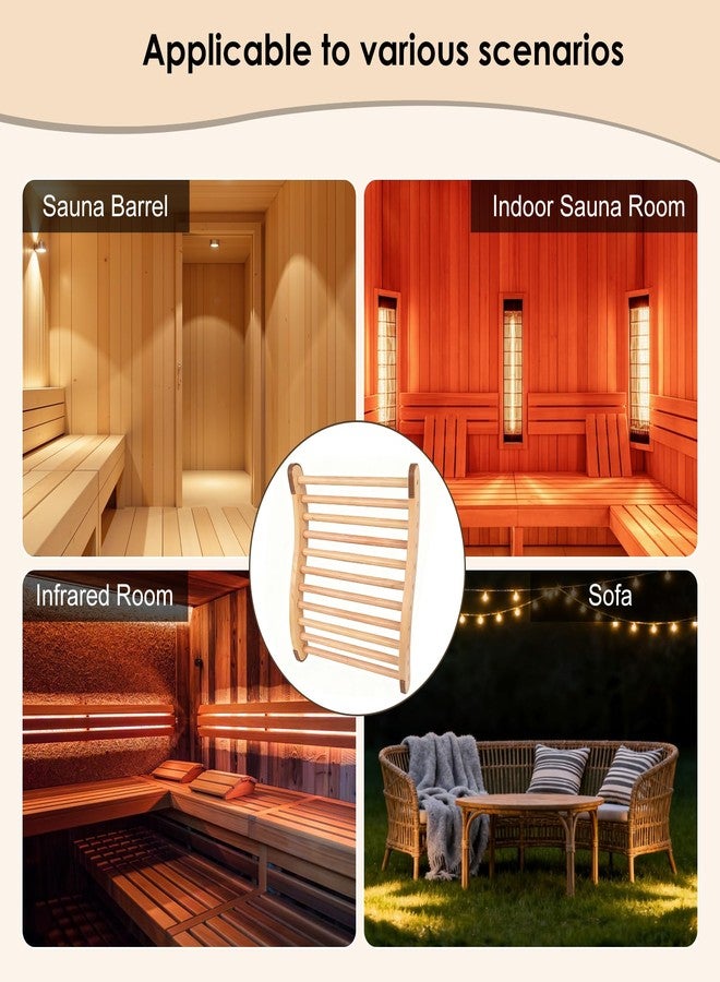 Danghyuk Sauna Backrest Wooden Sauna Accessories （Assembly Required） Non-slip Comfort Sauna Backrest Ergonomic S-shaped Sauna Backrest Relaxes the Back Pine Sauna Backrest Suitable for Sauna Environment - Image 5