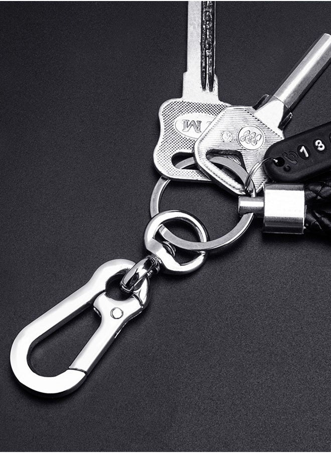 Generic Anti-lost car keychain with phone number card keychain phone number plate keychain accessoriess sliver  - Image 2