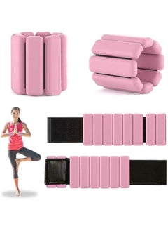MIXDE Pilates Wrist & Ankle Weights for Women, Wearable Strong Arm & Leg Weights Set of 2(1Lbs Each), Adjustable Ankle Weights for Walking, Yoga, Dance, Barre,Gym  - Image 1