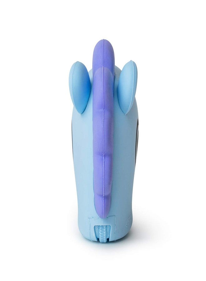 BT21 MANG Character Silicone Small Coin Purse ID Credit Card Wallet Toiletry Pouch with Zipper, Light Blue/Purple - Image 5