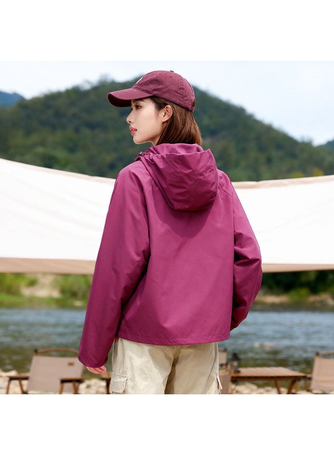 Fapai Women's Casual Outdoor Fleece Jacket Two-piece Set Hooded Jacket Women - Image 3